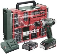 metabo Akku-Bohrschrauber BS 18 Quick, 18 V, Set Mobile Werkstatt 2 x 2 Ah...