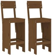 vidaXL Gartenstuhl Barhocker 2 Stk. Honigbraun 40x48,5x115,5 cm Massivholz...