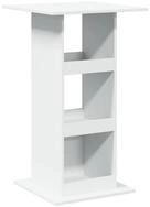 vidaXL Esstisch Bartisch mit Ablagen Wei&szlig; 60x60x102 cm Holzwerkstoff (1-St)