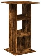 vidaXL Esstisch Bartisch mit Ablagen R&auml;uchereiche 60x60x102 cm Holzwerkstoff (1-St)