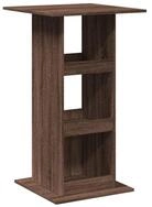 vidaXL Esstisch Bartisch mit Ablagen Braun Eiche 60x60x102 cm Holzwerkstoff...