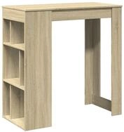 vidaXL Esstisch Bartisch mit Regal Sonoma-Eiche 102x50x103,5 cm Holzwerkstoff (1-St)