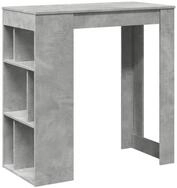 vidaXL Esstisch Bartisch mit Regal Betongrau 102x50x103,5 cm Holzwerkstoff...