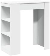 vidaXL Esstisch Bartisch mit Regal Wei&szlig; 95x47x103,5 cm Holzwerkstoff (1-St)