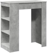 vidaXL Esstisch Bartisch mit Regal Betongrau 95x47x103,5 cm Holzwerkstoff (1-St)