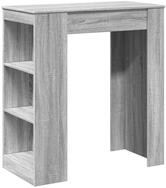 vidaXL Esstisch Bartisch mit Regal Grau Sonoma 95x47x103,5 cm Holzwerkstoff (1-St)