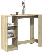 vidaXL Bartisch NA Bartisch mit Regal Sonoma Eiche 124x46x103,5 cm Spanplatte