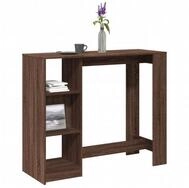 vidaXL Bartisch NA Bartisch Stehtisch Esstisch mit Regal Braun Eiche 124x46x103,5 cm
