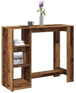 vidaXL Bartisch NA Bartisch mit Regal Altholz-Optik 124x46x103,5 cm Spanplatte