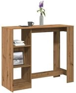 vidaXL Bartisch NA Bartisch Stehtisch Esstisch mit Regal Artisan-Eiche 124x46x103,5