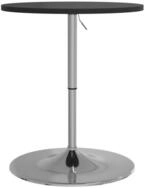 vidaXL Esstisch Bartisch Schwarz 60x60x90 cm Holzwerkstoff Verchromter Stahl...