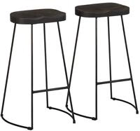 vidaXL Barhocker Barhocker 2 Stk. Schwarz 45x40x78 cm Massivholz (2 St)