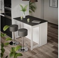 Vicco Bartisch Dominic, Anthrazit/Wei&szlig;, 116 x 37 cm mit 2 Barhockern (3-St)