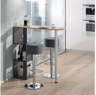 Vicco Bartisch Vincent, Goldkraft Eiche/Anthrazit, 113 x 40 cm mit 2 Barhockern
