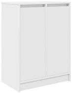 vidaXL Schuhregal Schuhschrank Wei&szlig; 57x34x76 cm Holzwerkstoff, 1-tlg.