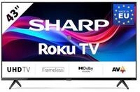 Sharp 4T-C43GJx LED-Fernseher (108 cm/43 Zoll, UHD 4K, rahmenloser 4K Ultra High