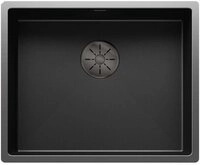 Blanco Edelstahlsp&uuml;le CLARON 500-U Dark Steel Edition, 54/44 cm