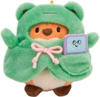 Nici Kuscheltier mymochi, Fuchs Geeks, 8 cm, mit Video Spiel und Froschkost&uuml;m,...