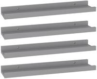vidaXL Wandregal, Regale 4 Stk. Grau 40x9x3 cm