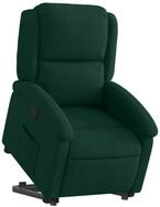 vidaXL Sessel Relaxsessel mit Aufstehhilfe Dunkelgr&uuml;n Samt (1-St)