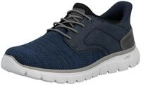Slip-On Sneaker RIEKER, Herren, Gr. 40, grau (dunkelblau, grau), Nubuklederimitat,