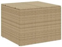 vidaXL Gartenbox, Gartentruhe Beige 291L Poly Rattan