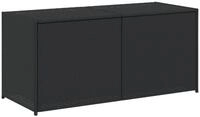 vidaXL Gartenbox, Gartentruhe Schwarz 283L Poly Rattan
