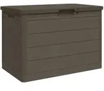 vidaXL Gartenbox, Outdoor-Kissenbox Braun 77,5x44,5x53 cm Polypropylen