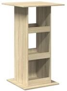 vidaXL Esstisch Bartisch mit Ablagen Sonoma-Eiche 60x60x102 cm Holzwerkstoff (1-St)