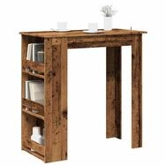 vidaXL Bartisch NA Bartisch mit Regal Altholz-Optik 102x50x103,5 cm