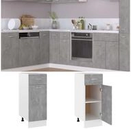 vidaXL Unterschrank Schubunterschrank Betongrau 30x46x81,5 cm Holzwerkstoff