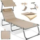 HOMECALL Gartenliege Sonnenliege AluLiege Liegestuhl Strandliege Liegen,...