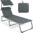 HOMECALL Gartenliege Sonnenliege AluLiege Liegestuhl Strandliege Liegen, klappbar,