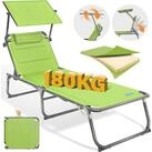HOMECALL Gartenliege Sonnenliege AluLiege Liegestuhl Strandliege Liegen, klappbar,