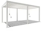 Weide Pergola Classic Pavillon Terrassen&uuml;berdachung Aluminium 3 x 5,3 M wei&szlig;,