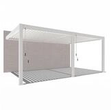 Weide Pergola Deluxe Plus Wand Pavillon Terrassen&uuml;berdachung Aluminium 4 x 6 M