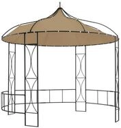 vidaXL Partyzelt Pavillon 300x290 cm Taupe Rund