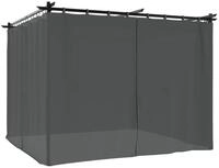vidaXL Partyzelt Pavillon mit Vorh&auml;ngen Anthrazit 3x3 m Stahl