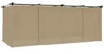 vidaXL Partyzelt Pavillon mit Vorh&auml;ngen Taupe 6x3 m Stahl