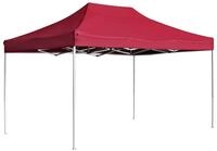 vidaXL Partyzelt Profi-Partyzelt Faltbar Aluminium 4,5x3 m Weinrot
