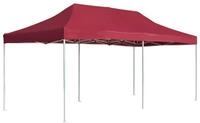 vidaXL Partyzelt Profi-Partyzelt Faltbar Aluminium 6&times;3 m Weinrot