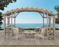 Sunjoy Terrassendach Sunjoy Pergola Dajti, BxT: 427x305 cm, in Naturbelassen