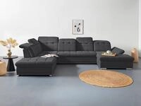 COTTA Wohnlandschaft Holiday U-Form mit Sitztiefen-, Armteil- und