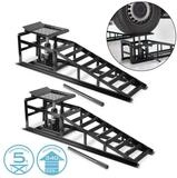 STAHLWERK Auffahrrampe Hydraulische Auffahrrampe GTH-14 ST 2er Set mit 5 (Set,...