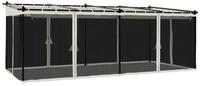 vidaXL Partyzelt Pavillon mit Netzw&auml;nden Creme 6x3 m Stahl