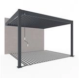 Weide Pergola Deluxe Wand Pavillon Terrassen&uuml;berdachung Aluminium 3,6x4 M...