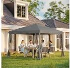 Outsunny Faltpavillon mit Tragetasche, mit 4 Seitenteilen, (Pavillon,...
