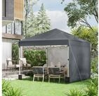Outsunny Faltpavillon Pavillon UV-Schutz, mit 2 Seitenteilen, (Gartenpavillon,