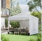 Outsunny Faltpavillon Pavillon UV-Schutz, mit 2 Seitenteilen, (Partyzelt,
