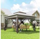 Outsunny Faltpavillon Gartenzelt mit Seitenw&auml;nden Pop-up-Zelt mit...